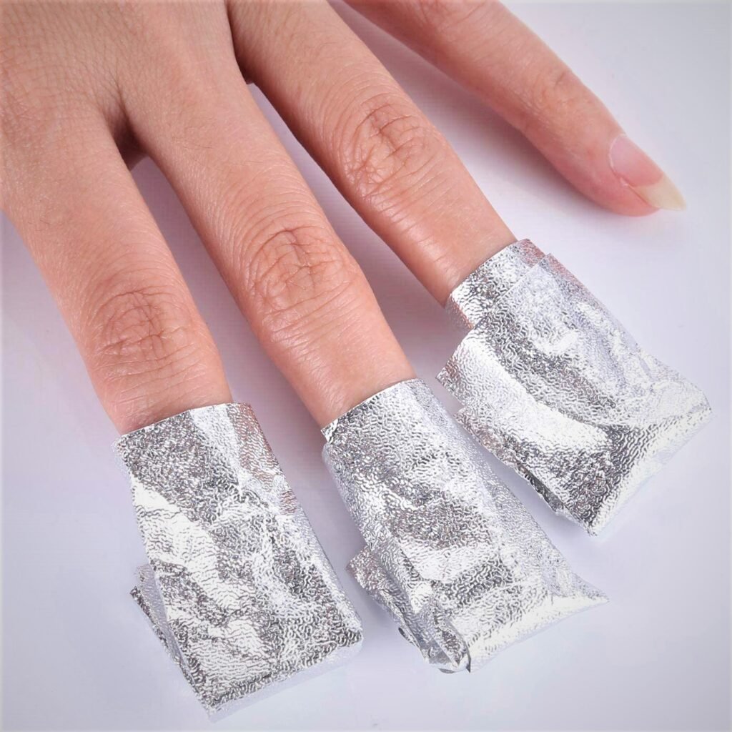 Apply Acetone Remover and Foil Wraps